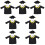 7Ensembles Robe D'académie Polyester Colorée Chapeau 7