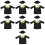 7Ensembles Robe D'académie Polyester Colorée Chapeau 8