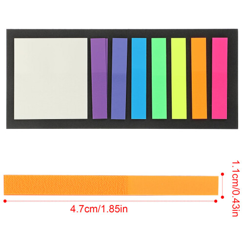 Assorted Color Pet Divider Tabs Stick on for Organizing Books 2