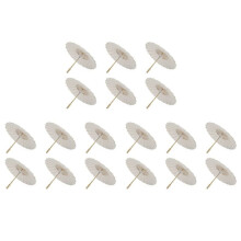 18PCS Paper Parasol 60Cm Beach Umbrella White DIY Umbrella Photography Props for Baby Shower Party Wedding