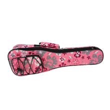 21 Inch Pink Ukulele Case Oxford Fabric with Adjustable Shoulder Strap for Soprano and Concert