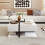 （78x78x36cm, White）Coffee table, 4 drawers, storage space at the bottom 5