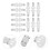 26Pièces Clips Chaussures Métalliques Plats Argentés Pour Déco DIY 8