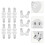 26Pièces Clips Chaussures Métalliques Plats Argentés Pour Déco DIY 10
