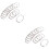 24Pcs Silver Gliding Curtain Rings Heavy Duty Rustproof Shower Hooks 6