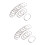 24Pcs Silver Gliding Curtain Rings Heavy Duty Rustproof Shower Hooks 7