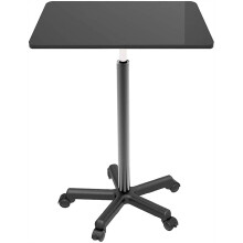 Adjustable Laptop Stand Desk with Fast Height Adjustment, Ergonomic Mobile Rolling Cart for Office and Bedside Use