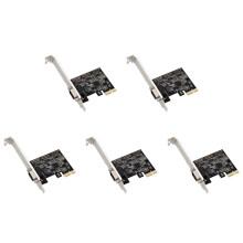 5X Pcie X1 to RS232 Serial Adapter Card Industrial Control Computer Expansion Card Computer Adapter PCI-E Serial Card