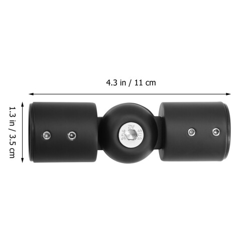 2 Pieces Hooks Curtain Rod Corner Connection Joint 1