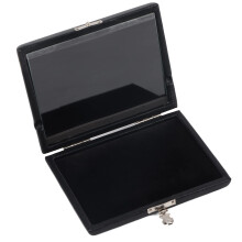 PU Leather Saxophone Clarinet Reed Case, Wooden Storage Box for 6 Reeds with Soft Padded Interior
