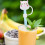 2Pcs White Silicone Straw Plugs Dustproof Drinking Straw Covers 5