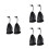 6Pièces De Rangement En Filet Nylon Noir Pour De Golf 5