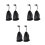 6Pièces De Rangement En Filet Nylon Noir Pour De Golf 9