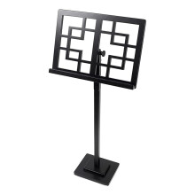 Wooden Music Stand Adjustable Height and Tilt Retro Hollow Design Stable Construction for Performance