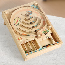 (Pinball toys) Familien- und Partyspaß-Flippertisch – Beige mit bunten Bällen, langlebiges Spielbrett im Arcade-Stil für Kinder ab 6 Jahren,