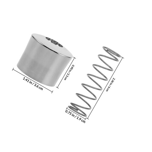1Set Metal Push Button Toilet Flush Kit Silver Quick Open Valve for Rv 1