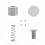 1Set Metal Push Button Toilet Flush Kit Silver Quick Open Valve for Rv 9