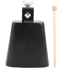 4 Inch Metal Cowbell Percussion Instrument with Drum Stick for Drummers Concerts and Events