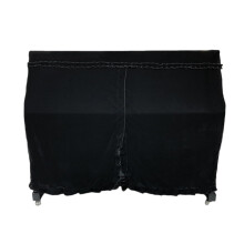 Upright Piano Cover Set Velvet with Lace Trim, Full Size Dust Protection for Standard Fit