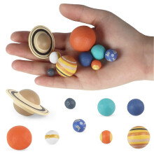 Kit do Sistema Solar com Modelos de 8 Planetas e o Sol, Brinquedo Educativo Feito de Material ABS Durável para Aprendizagem de Astronomia Infantil