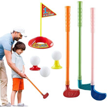 Set da golf per bambini con mazze in ABS rimovibili, sviluppa la coordinazione occhio-mano, giocattolo da assemblare per bambini in età prescolare.