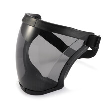 Transparent Full Face Shield, AntiFog Clear Vision Reusable Unisex Visor Mask for Cycling Gray