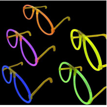 Óculos que brilham no escuro 10 pares com 5 cores, ajuste confortável para adultos e crianças, embalados individualmente para uso imediato