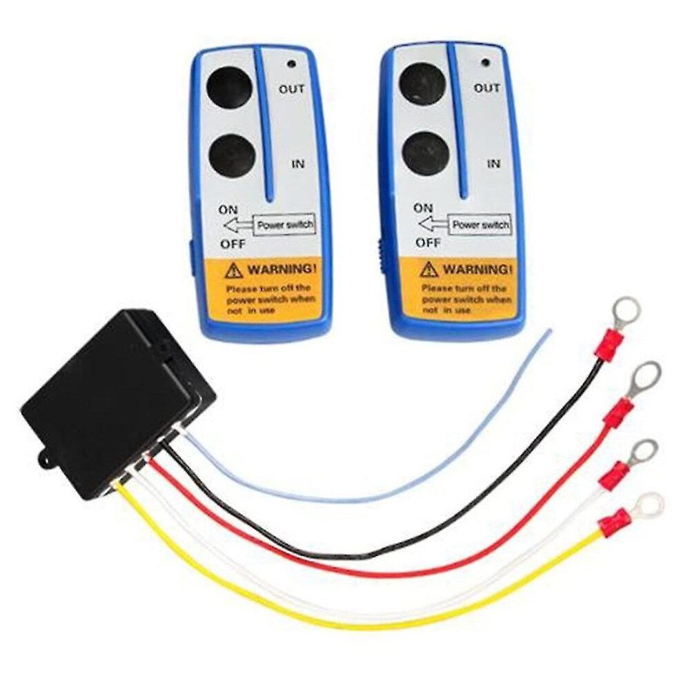 Heavy-Duty Wireless Winch Remote Control With Indicator Lights, 150Ft Dual 12V For Winch Operation 6901508461475