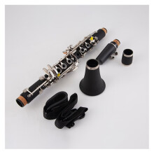 Professional E Flat Clarinet 17 Key Bakelite Body Silver Plated Keys with Protective Storage Box