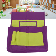 Organizer per la schiena della sedia per bambini, cotone Oxford 600D, viola e giallo