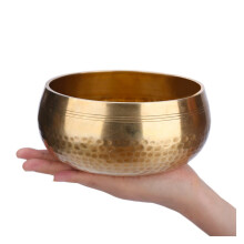 Handmade Brass Tibetan Singing Bowl 8.5cm for Yoga Meditation and Music Therapy