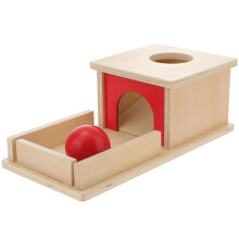 Wooden Target Box and Ball Game for Family, Develops Social Skills, Multiplayer Wooden Game, 25 cm, Smooth Surface
