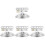 4Sets Silver Iron Ceiling Light Canopy Plates for Lamps 3
