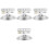 4Sets Silver Iron Ceiling Light Canopy Plates for Lamps 4