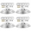 4Sets Silver Iron Ceiling Light Canopy Plates for Lamps 6