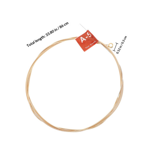 6Pcs Durable Copper Folk Guitar Strings Assorted Color Replacement Set 1
