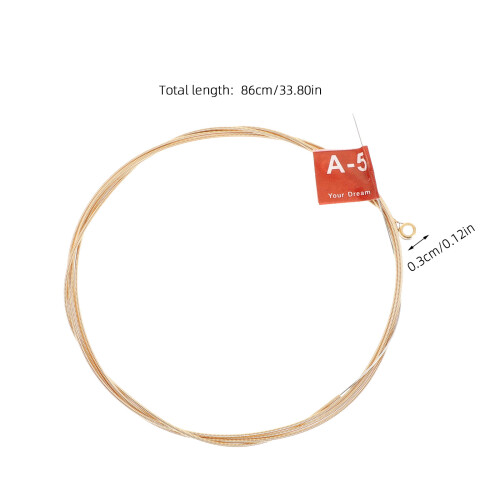 6Pcs Durable Copper Folk Guitar Strings Assorted Color Replacement Set 2