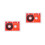 2Pièces Cassette Audio Rouge Plastique Pour Interview 60 Min 7