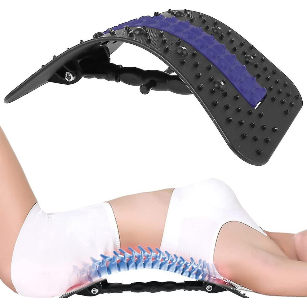 3-Level Adjustable Back Stretcher, Ergonomic Design with PP Massage Points for Muscle Tension Relief and Posture Correction