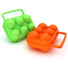3-Pack Egg Storage Box with Anti-Breakage Design, Locking Lid Handle for Secure Outdoor Travel Picnic, 6 Eggs per Box