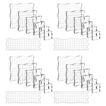 28 Pieces Clear Stamp Blocks, Acrylic Stamping Blocks Tools Set with Grid for Scrapbooking Crafts, Cards, Schedule Book