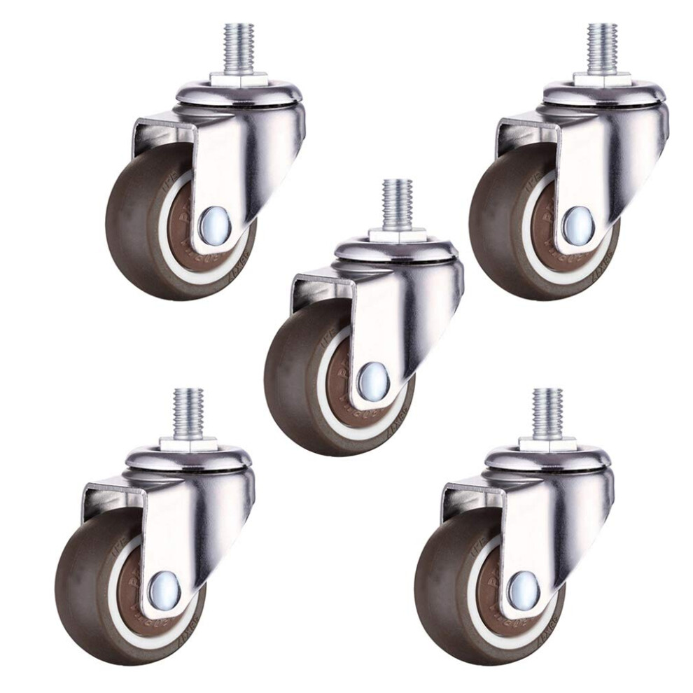 Heavy Duty Office Chair Caster Wheels Set Of 5, Smooth Silent Rolling Rubber Casters For Hardwood Floors 9073542439080