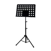 Adjustable Metal Music Stand with Folding Lightweight Design and Secure Sheet Grip, Black, 80140cm