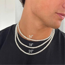 Collana girocollo con perle artificiali da 8 mm per donne e ragazze, regalo di anniversario per matrimoni, banchetti e occasioni formali.