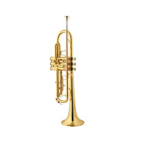 B Flat Brass Trumpet for Beginner and Student Band, Clear Resonant Sound, Smooth Valve Action