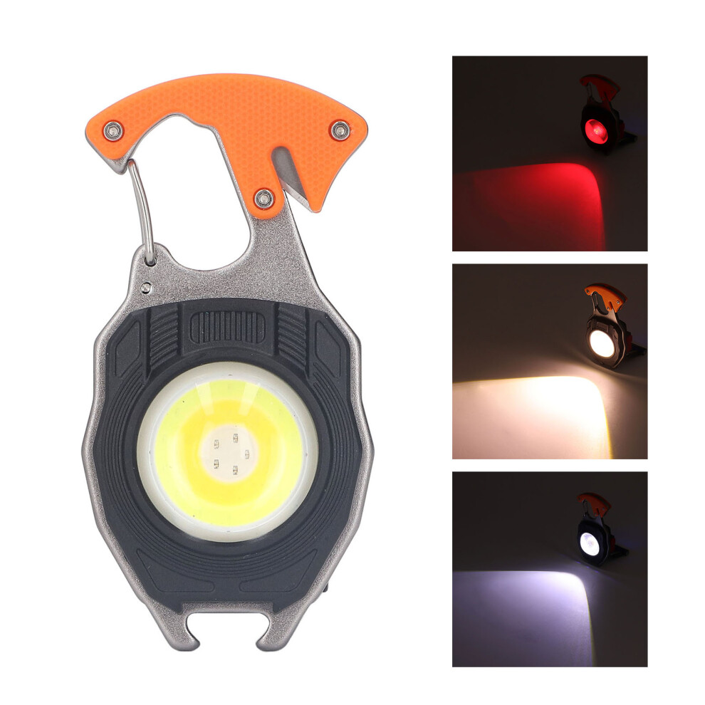 Multifunctional Aluminum Led Keychain Flashlight With Usb-C & Bottle Opener 3481389672113