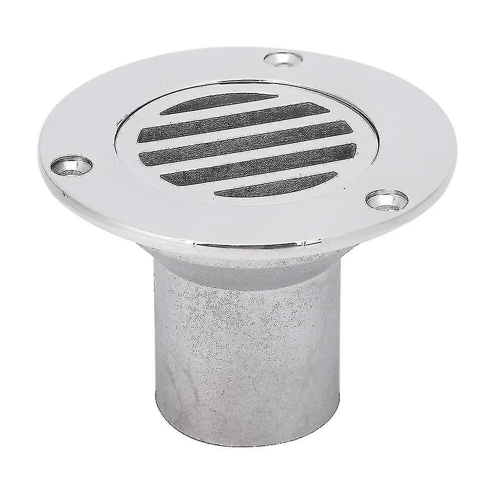 Boat Deck Drain 38mm, Mirror Polished 316 Marine Grade Stainless Steel, Corrosion Resistant Prevents Backflow