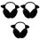 3Pcs Black Winter Mask Earmuffs Warm Breathable Face 3