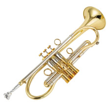 Professional Bb Trumpet Gold Plated Brass with Protective Case for Musicians