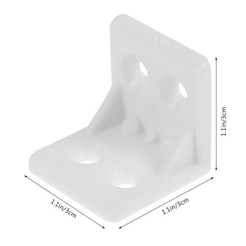 Practical Brace White 100set 1.2x1.2x1.2in 1